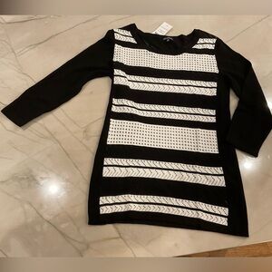 Hannah stripe knit sweater top sz S NWT